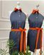 Shirt apron (Graphite + orange)