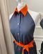 Shirt apron (Graphite + orange)