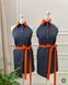 Shirt apron (Graphite + orange)