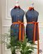 Shirt apron (Graphite + orange)