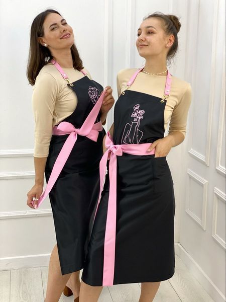 Jacqueline wide belt (Black + light pink)