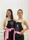 Jacqueline wide belt (Black + light pink)