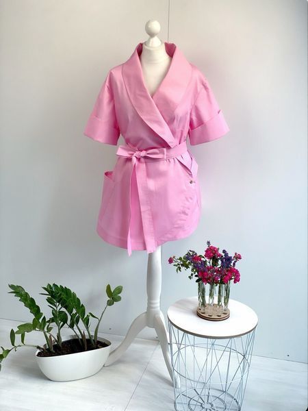 Kimono made of medical cotton (Light pink)