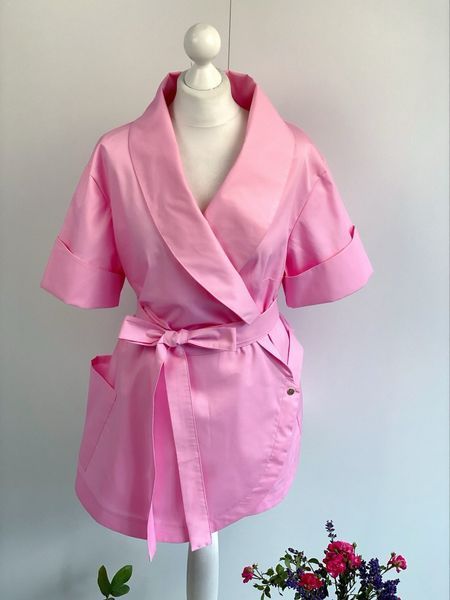 Kimono made of medical cotton (Light pink)